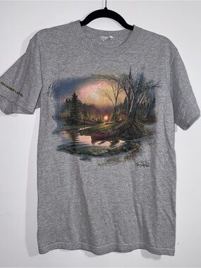 Terry Redlin Morning Solitude Promised Land PA Graphic T Shirt M
